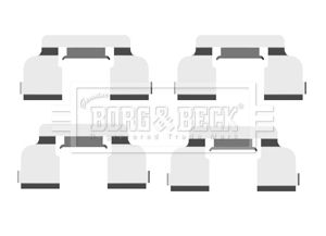BORG & BECK Комплектующие, колодки дискового тормоза BBK1478